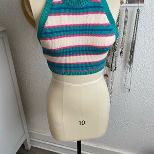 Zara striped halter sweater